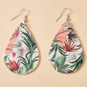 NEW | Boho Floral Print Drop Earrings